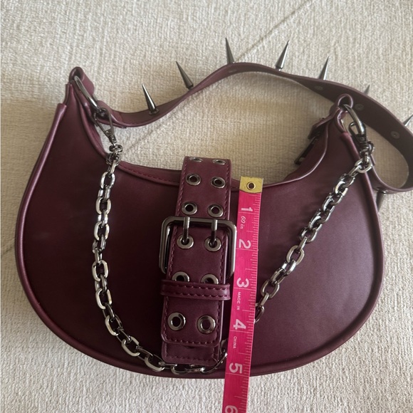 Wicked Misfit Burgundy Spike Bag - Picture 6 of 6